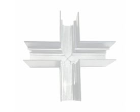 Hvidt LED-armatur fra LEDlife i aluminium med krydsform og fire udadgående arme, IP20.