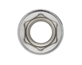 Ironside 22 mm top med 1/2" firkantmontering, set direkte ind i den sekskantede åbning.