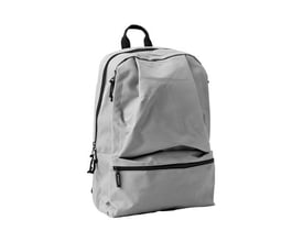 ID Identity rygsæk i slidstærkt gråt ripstop-materiale med et stort hovedrum og flere lynlåslommer.