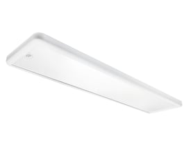 SG Armaturen Sense Surface hvid LED armatur 300x1200mm med indbygget PIR sensor og diffust lys.