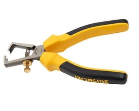 Ironside afisoleringstang på 160 mm med gul-sort to-komponentgreb og åbent, fjederbelastet hoved.