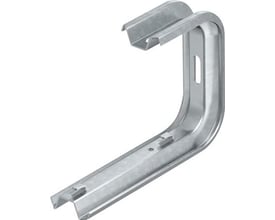 Detaljeret vinkel af OBO Bettermann loftkonsol 200mm, viser dens robuste varmgalvaniserede stålkonstruktion.