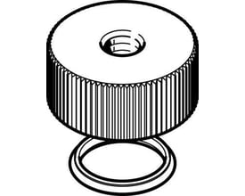Festo tætningssæt VAMC-B10-B-B-S8, vist som illustration af en aluminiumsdel med HNBR-tætning.