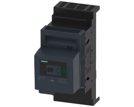 Siemens SENTRON sikringsafbryder 3NP1, 3-polet, NH000, 160 A, med display, knapper og box terminal, designet til busbarsystem.