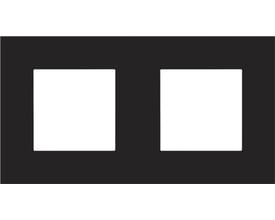 Niko Pure ramme i Black Steel med plads til to moduler, der giver et stilrent og moderne udseende.