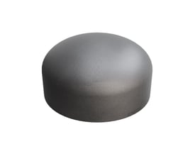 Indura svejse endebund, rund form, 168,3 mm diameter og 4,5 mm godstykkelse, fremstillet i stål.