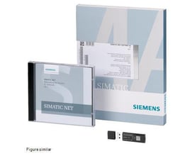 Siemens SOFTNET-IE S7 REDCONNECT VM opgradering V8.2 med CD-ROM, USB licensnøgle og emballage.