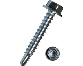 Dresselhaus selvskærende skrue, elgalvaniseret, 4,2 mm x 25 mm, med 6-kant hoved og borespids.