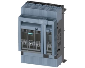 Siemens SENTRON sikringsafbryder 3NP1, 4-polet, NH000, 160 A, med tydelig mærkning og 60mm samleskinne system tilslutning.