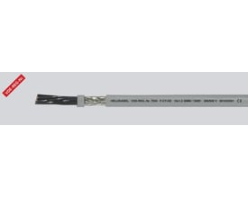 HELUKABEL styrekabel F-CY-OZ med 10x0,5 qmm ledere og flettet skærm, mærket med VDE-REG-Nr. og CE.