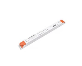 Develtron 24V LED driver 150W, model SDL150-24VF Snappy Long Slim DALI, med orange terminaler.
