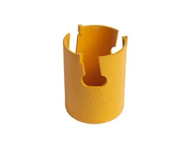 Ironside universal HM-hulsav på 54 mm med gul, cylindrisk kopform og åbninger i skærekanten.