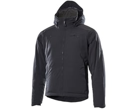 Mascot vinterjakke model 17035-411 i sort, str. S, med hætte og lynlås på neutral baggrund.