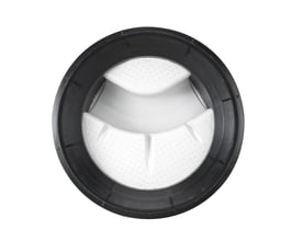 Detaljebillede af Uponor TP1-brøndens indre, der viser det glatte PP-materiale og designet til effektiv væskegennemstrømning.