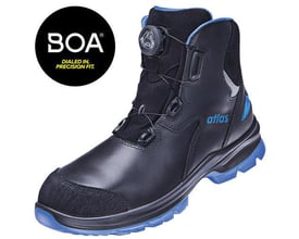 Atlas sikkerhedsstøvle SL 9845 XP BOA i blå, str. 48, med BOA Fit System og blå sål.