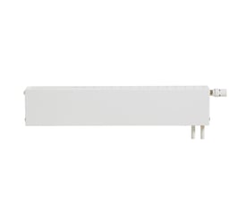 Stelrad Planar Plinth D44 radiatorsokkel i hvid, H200 mm x L1200 mm med integreret ventil.