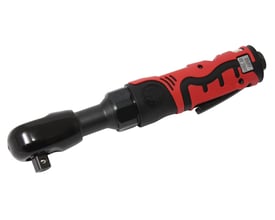 Shinano SI-1345EX luftskraldenøgle med 1/2" tilslutning, rødt og sort kunststofgreb og synligt "Made in Japan" mærkat.