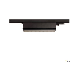 SLV Sight move 3-faset skinnespot i sort aluminium med 26W LED og integreret lyskilde på sort skinne.