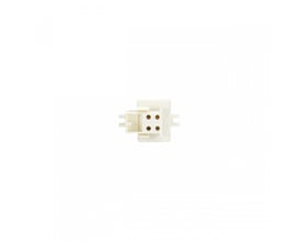 SpectrumLED GR10-Q 4-pin fatning til 412V i hvid plast, vist på neutral baggrund.