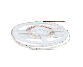 V-TAC S-formet LED stripelys på 5 meter rulle med 12V spænding og 4000K farvetemperatur, præsenteret på hvid baggrund.