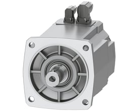 Siemens SIMOTICS S-1FK2 CT servomotor med 22 Nm moment og to vinklede DRIVE-CLiQ stik på toppen.