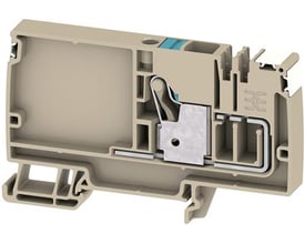 Weidmüller potentiel distributions klemme AAP12 10 LO DL BL, med PUSH IN teknologi og TS 35 skinne montering.
