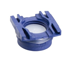 Telemecanique Sensors endestop kunststofforskruning M16 ZCPEP16 i blå polyamid med M16 gevind og kabelindgang.