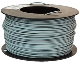 Rulle med grå Texiline TW monteringsledning på 0,75 mm², tyndvægget, halogenfri og flammehæmmende.