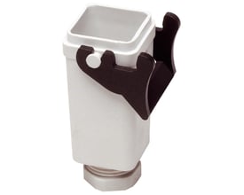 Procon multistik koblingshus A3/A4/A5 af hvidt kunststof med mørkebrune klemmer og M20 forskruning i bunden.