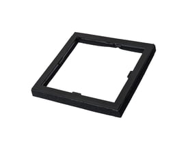 Grabo High Flow skumring til sugesål, 40x40 cm, sort, vist fra siden på hvid baggrund.