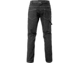Bagside af Kansas FS Service denim stretch bukser 115699 i sort, C54, med CORDURA denim og flere lommer.