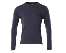 Mascot langærmet T-shirt i marineblå, størrelse XL, fremstillet i 100% blødt kæmmet bomuld.