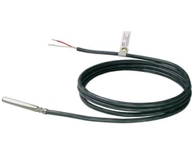 Siemens QAP2010.150 temperaturføler kabel med PT100 sensor og 1.5m silikoneledning, med afisoleret ledning for enden.