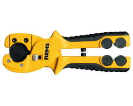 Rems rørsaks ROS P 26/SW 35 S vist ovenfra, fremhæver det sorte skæreblad og integrerede funktioner.