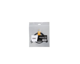 Emballagen viser et sort TIGHT AV HDMI 2.0 Premium High Speed-installationskabel på 0,5 meter med stik.