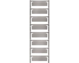 Weidmüller komponentmærke CC 15/60 K MC i sølv, 15x60mm PA materiale, leveres på en strimmel uden print.