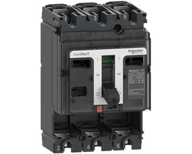 Schneider Electric 3-polet ComPacT NSX 250S DC maksimalafbryder med en 250A nominel strøm og 750VDC driftsspænding.