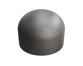 Indura endebund i P265GH stål med mål 48,3 x 4 mm og 38 mm højde, præget med Indura logo på hvid baggrund.