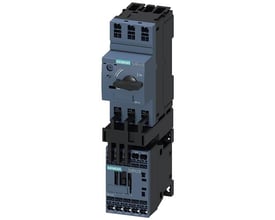 Siemens 3RA2 DS S00 lastføder i grå og sort med betjeningsgreb og synlige tilslutninger.