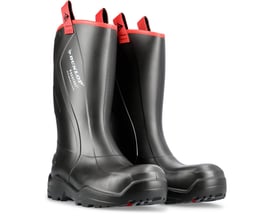 Dunlop PU sikkerhedsgummistøvler i sort str. 41 med S5-certificering, tåspidskappe og sømværn.