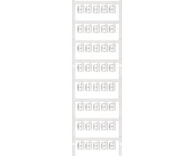 Weidmüller SFC 1/12 MC ledningsmærker i hvid, præsenteret på en MultiCard ramme for nem påføring.