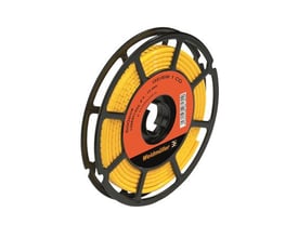 Weidmüller kabelmærke CLI M 2-4 på spole, 500 stk. i gul PVC med sort tekst til mærkning af kabler fra 16-500mm².