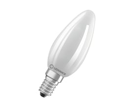 Ledvance LED kerte pære med mat finish og E14-fatning, 470lm og 4,8W varmhvidt lys.