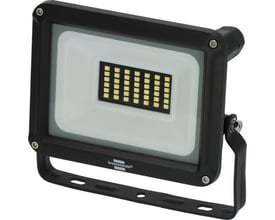 Frontbillede af Brennenstuhl 20W LED projektør med 2300lm, viser LED-panelet og justerbart beslag.