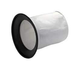 Standardfilter med 27 liters kapacitet og ring til Ghibli Power WD 36 P støvsuger, lavet af hvidt filtermateriale.