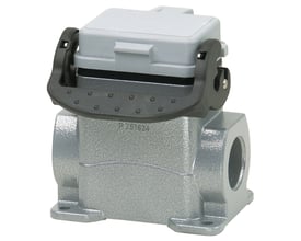 Procon multistik sokkelhus B6 i pulverlakeret aluminium med gråt låg og M20 forskruning.