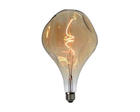 V-TAC 4W E27 LED-pære med spiralfilament og unikt formet amberglas, perfekt til dekorativ belysning.