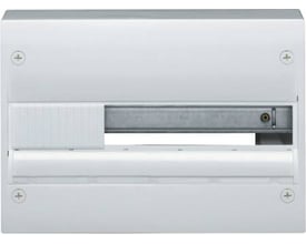 Hager Gamma gruppetavle GD118B med 1 række og 18 moduler, hvid RAL 9010, til udvendig montage.