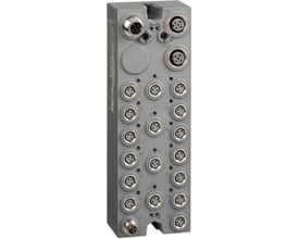 Schneider Electric TM7 CANopen IO BLOCK med 16 DIO indgange/udgange, IP67-klassificeret og M8-stik.