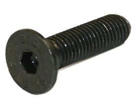 Sort insexskrue UH ISO 10642 med undersænket hoved og M8 gevinddiameter, 20mm lang.
